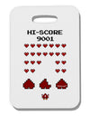 Pixel Heart Invaders Design Thick Plastic Luggage Tag