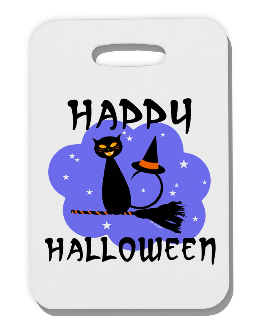 TooLoud Witch Cat Thick Plastic Luggage Tag-Luggage Tag-TooLoud-White-One Size-Davson Sales