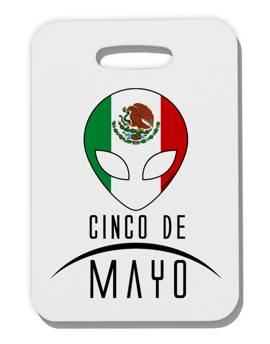 Mexican Extraterrestrial Text Thick Plastic Luggage Tag-Luggage Tag-TooLoud-White-One Size-Davson Sales