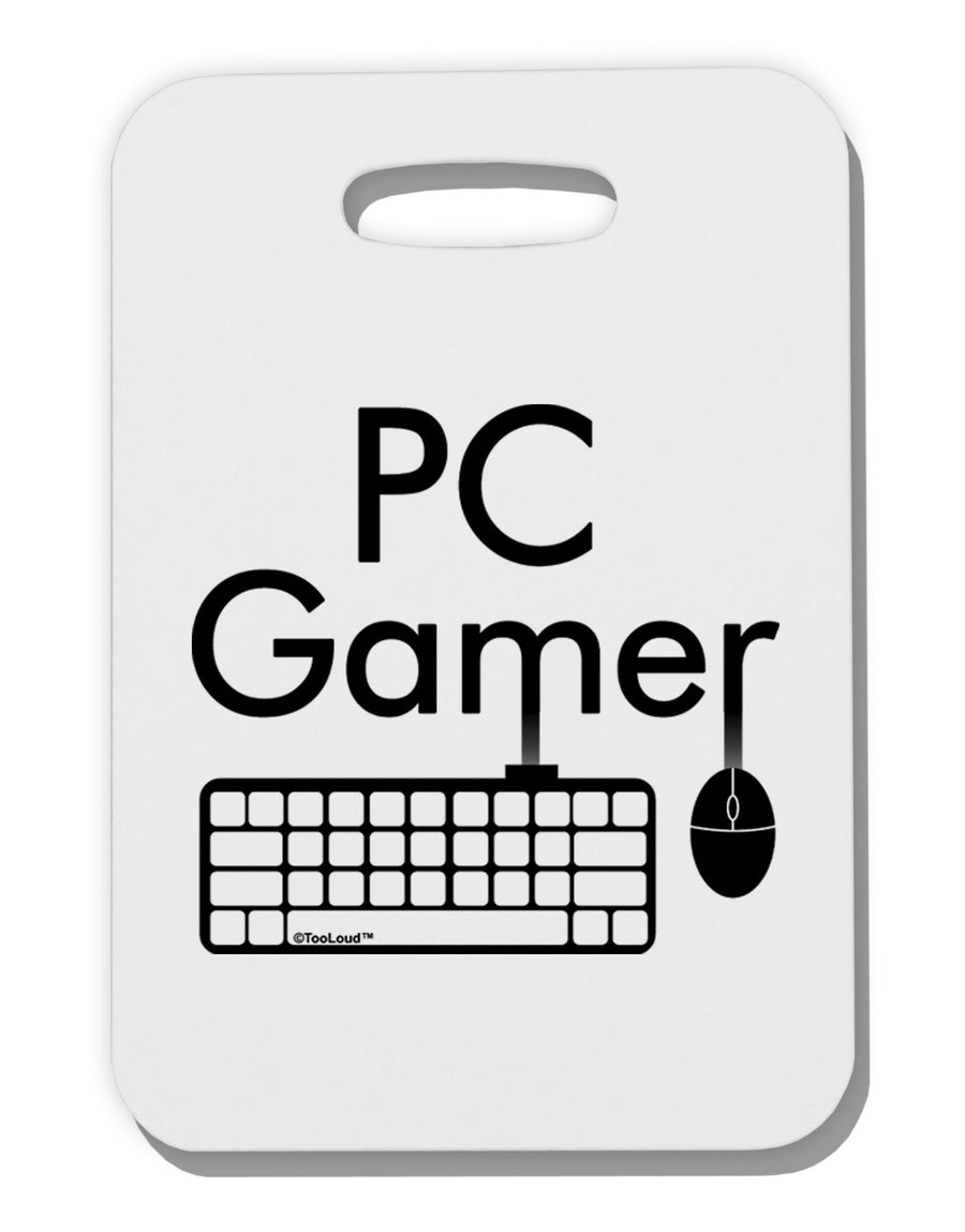 PC Gamer BnW Thick Plastic Luggage Tag-Luggage Tag-TooLoud-White-One Size-Davson Sales