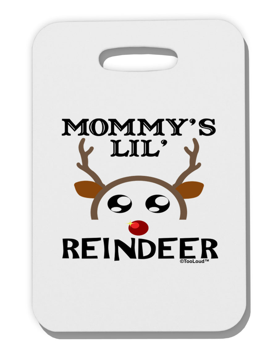 Mommy's Lil Reindeer Boy Thick Plastic Luggage Tag-Luggage Tag-TooLoud-White-One Size-Davson Sales