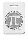 Ultimate Pi Day - Retro Computer Style Pi Circle Thick Plastic Luggage Tag by TooLoud-Luggage Tag-TooLoud-White-One Size-Davson Sales