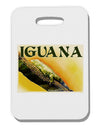 Iguana Watercolor Text Thick Plastic Luggage Tag-Luggage Tag-TooLoud-White-One Size-Davson Sales