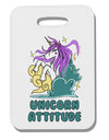 TooLoud Unicorn Attitude Thick Plastic Luggage Tag-Luggage Tag-TooLoud-Davson Sales