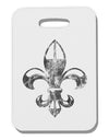 Distressed Fleur de Lis Thick Plastic Luggage Tag-Luggage Tag-TooLoud-White-One Size-Davson Sales