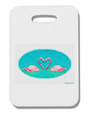 Love Birds - Flamingos Watercolor Thick Plastic Luggage Tag-Luggage Tag-TooLoud-White-One Size-Davson Sales