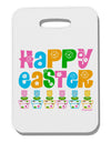 Happy Easter - Tulips Thick Plastic Luggage Tag by TooLoud-Luggage Tag-TooLoud-White-One Size-Davson Sales