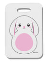 TooLoud Cute Bunny with Floppy Ears - Pink Thick Plastic Luggage Tag-Luggage Tag-TooLoud-White-One Size-Davson Sales