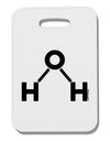 Water Molecule Text Thick Plastic Luggage Tag by TooLoud-Luggage Tag-TooLoud-White-One Size-Davson Sales