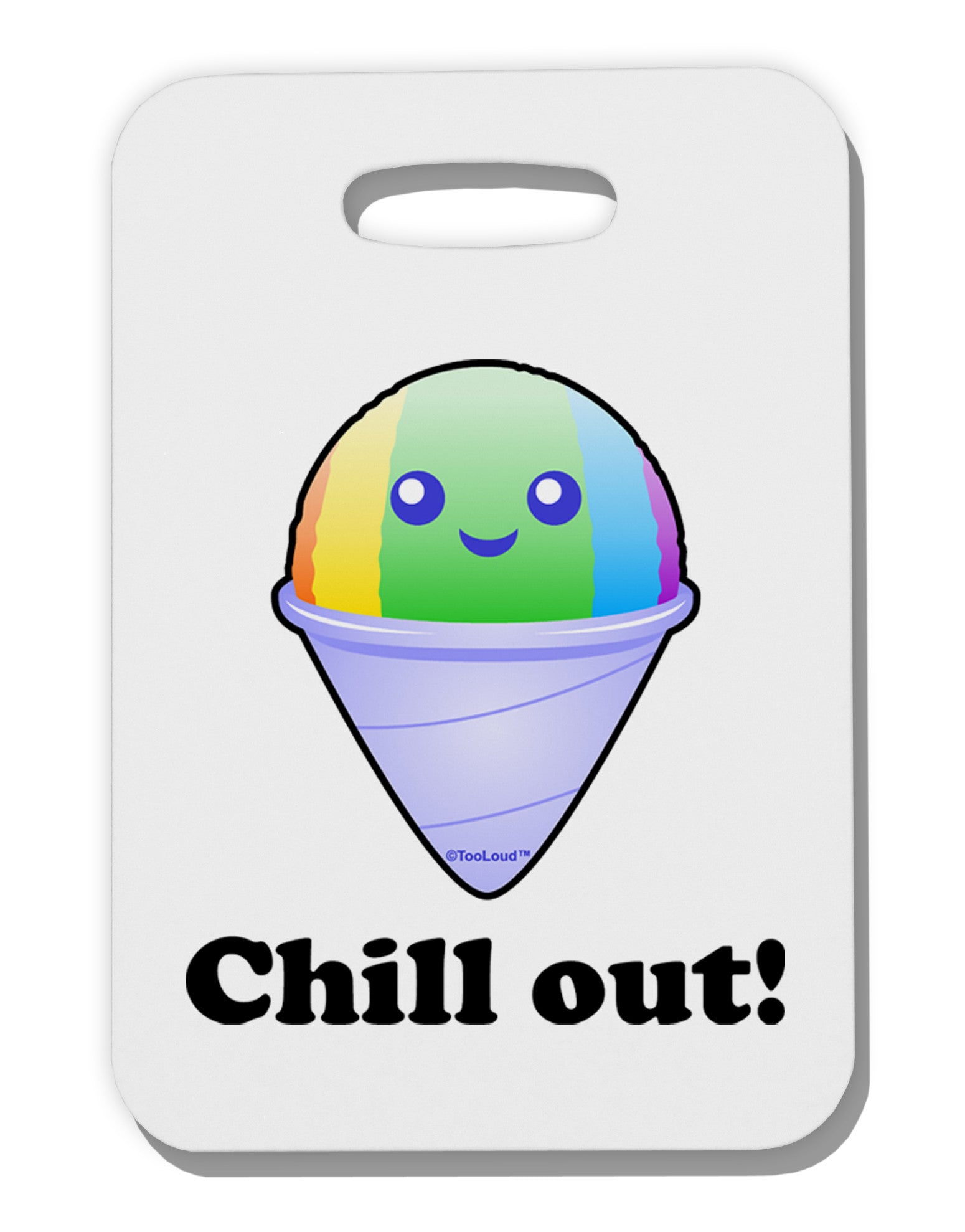 Cute Shaved Ice Chill Out Thick Plastic Luggage Tag-Luggage Tag-TooLoud-White-One Size-Davson Sales