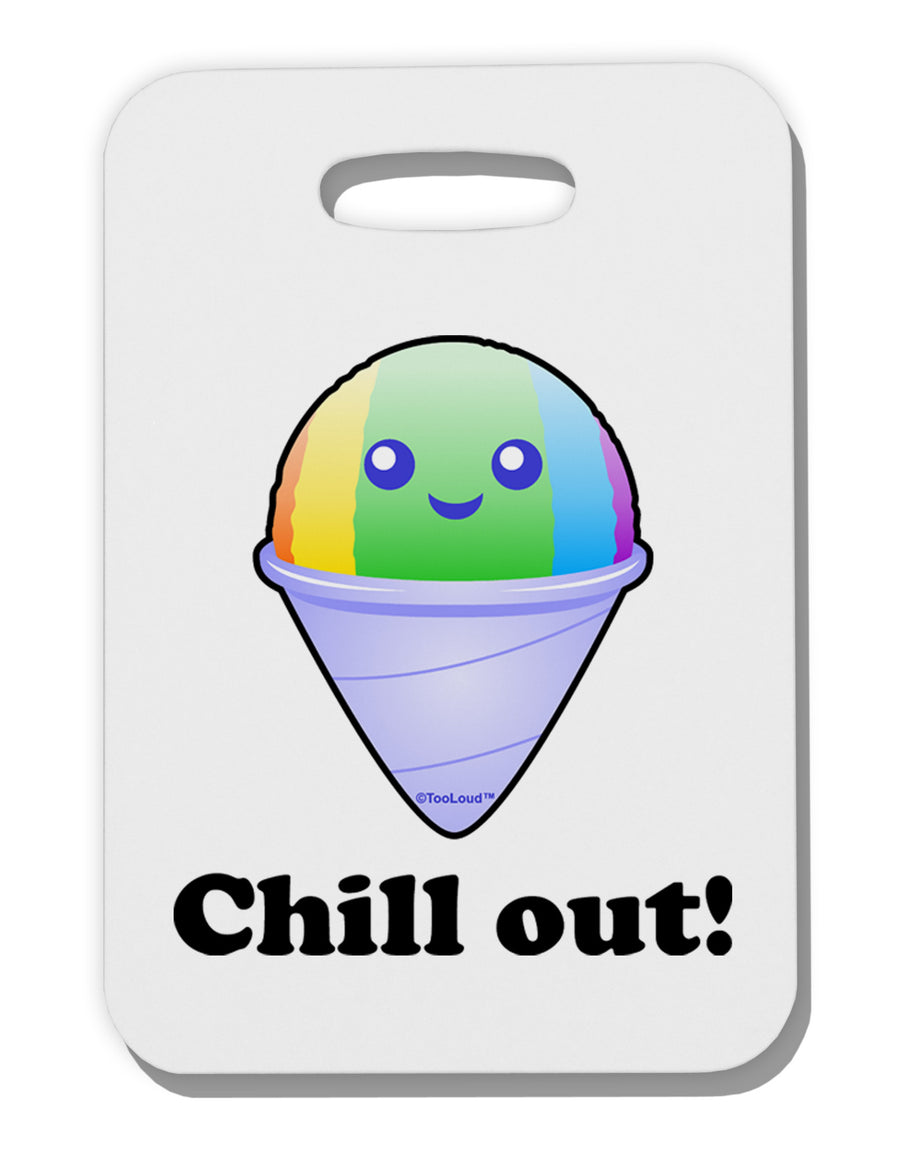 Cute Shaved Ice Chill Out Thick Plastic Luggage Tag-Luggage Tag-TooLoud-White-One Size-Davson Sales