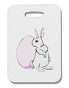 Easter Bunny and Egg Design Thick Plastic Luggage Tag by TooLoud-Luggage Tag-TooLoud-White-One Size-Davson Sales