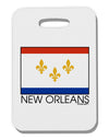 New Orleans Louisiana Flag Text Thick Plastic Luggage Tag-Luggage Tag-TooLoud-White-One Size-Davson Sales