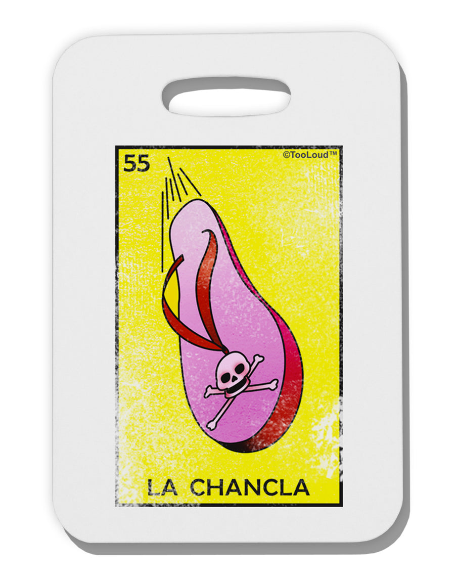 La Chancla Loteria Distressed Thick Plastic Luggage Tag by-Luggage Tag-TooLoud-White-One Size-Davson Sales