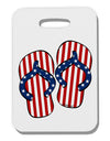 Stars and Stripes Flip Flops Thick Plastic Luggage Tag-Luggage Tag-TooLoud-White-One Size-Davson Sales