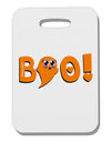 Cute Boo Text Orange Thick Plastic Luggage Tag-Luggage Tag-TooLoud-White-One Size-Davson Sales