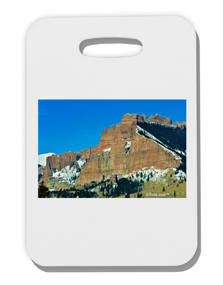 Colorado Snowy Mountains Thick Plastic Luggage Tag-Luggage Tag-TooLoud-White-One Size-Davson Sales