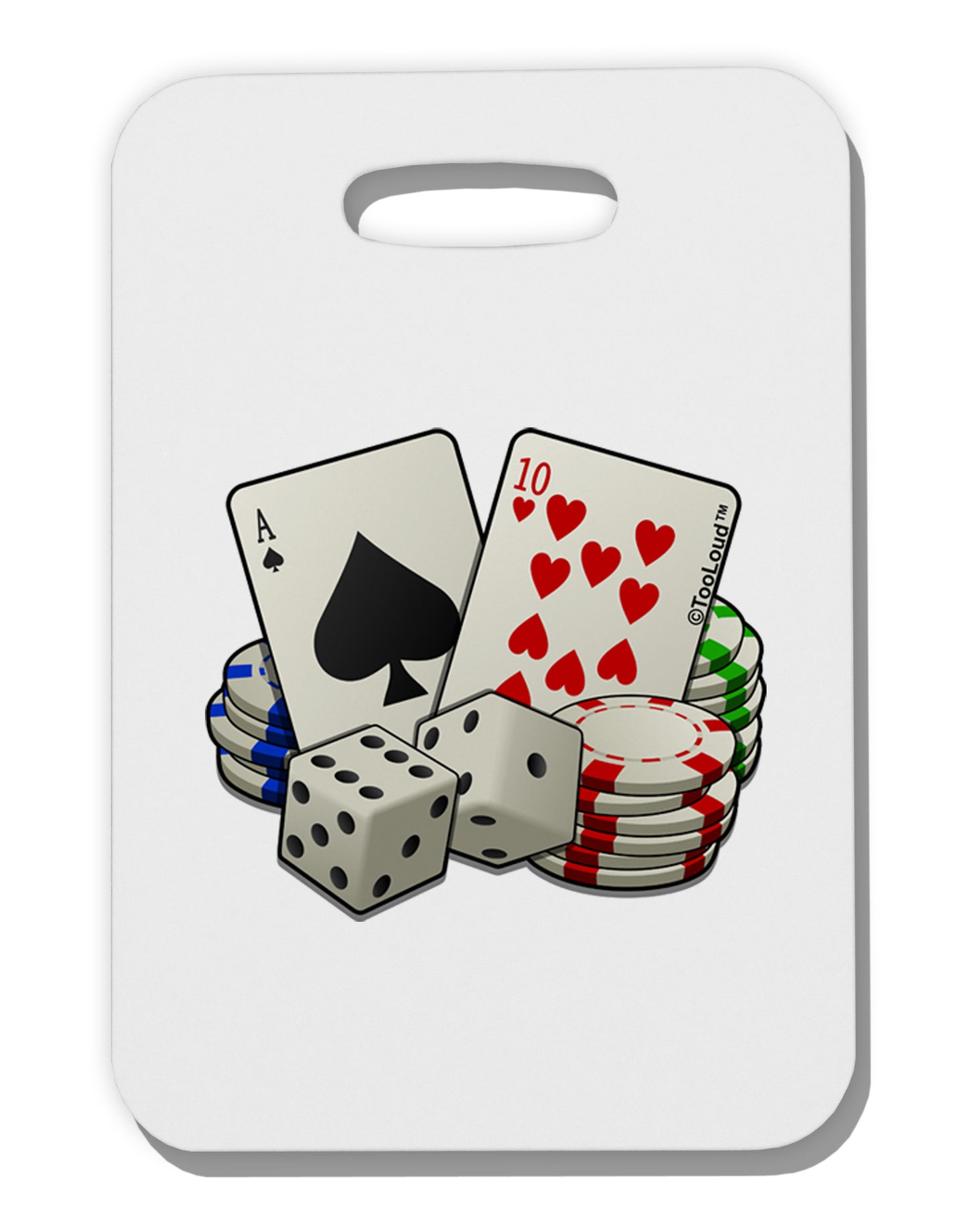 Gambling Weapons Thick Plastic Luggage Tag-Luggage Tag-TooLoud-One Size-Davson Sales