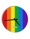 Rainbow Vertical Gay Pride Flag 10 InchRound Wall Clock All Over Print by TooLoud-Wall Clock-TooLoud-White-Davson Sales