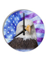 All American Eagle All Over 10 InchRound Wall Clock All Over Print by TooLoud-Wall Clock-TooLoud-White-Davson Sales