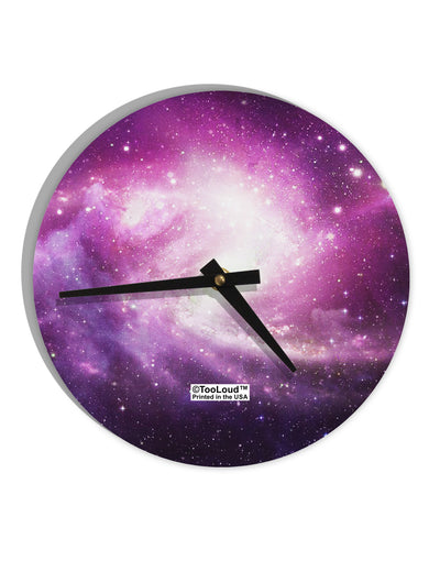 Purple Galaxy AOP 10 InchRound Wall Clock All Over Print-Wall Clock-TooLoud-White-Davson Sales