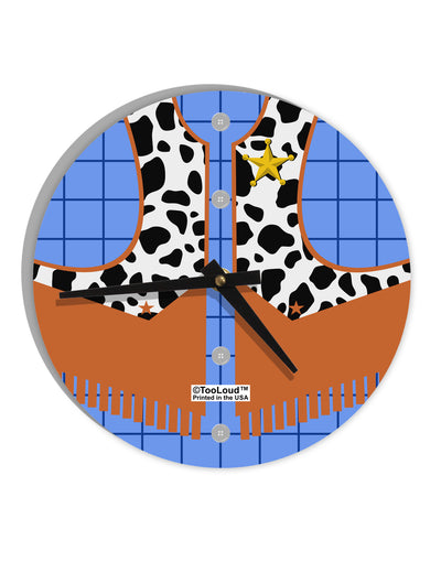 Cowboy Blue AOP 10 InchRound Wall Clock All Over Print-Wall Clock-TooLoud-White-Davson Sales