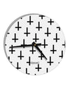 Inverted Crosses 10 InchRound Wall Clock All Over Print-Wall Clock-TooLoud-White-Davson Sales