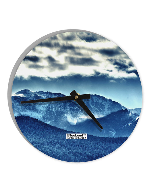 Mountain Landsscape All-Over 10 InchRound Wall Clock All Over Print-Wall Clock-TooLoud-White-Davson Sales