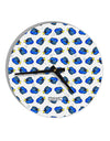 Blue Tang Fish AOP 10 InchRound Wall Clock All Over Print-Wall Clock-TooLoud-White-Davson Sales