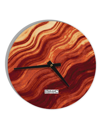 Bacon Bacon Bacon 10 InchRound Wall Clock All Over Print by TooLoud-Wall Clock-TooLoud-White-Davson Sales