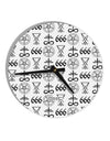 Satanic Symbols 10 InchRound Wall Clock All Over Print-Wall Clock-TooLoud-White-Davson Sales