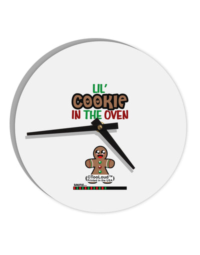 Lil Cookie In The Oven - Maternity AOP 10 InchRound Wall Clock All Over Print-Wall Clock-TooLoud-White-Davson Sales