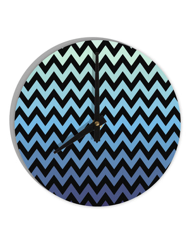 Cool Ocean Zig Zags 10 InchRound Wall Clock All Over Print-Wall Clock-TooLoud-White-Davson Sales