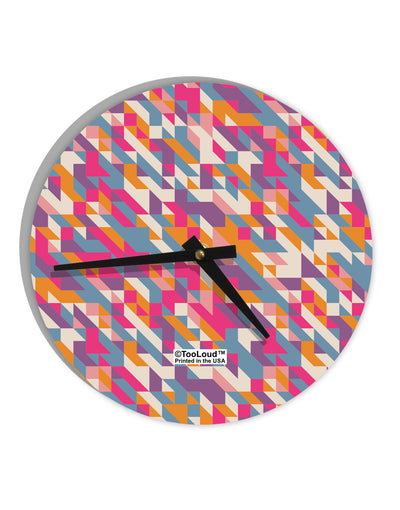 Jagged Edge Mosaic AOP 10 InchRound Wall Clock All Over Print-Wall Clock-TooLoud-White-Davson Sales