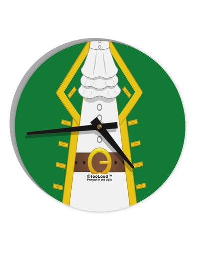 Pirate Captain Costume - Green 10 InchRound Wall Clock All Over Print-Wall Clock-TooLoud-White-Davson Sales