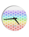 Chakra Flower of Life on White 10 InchRound Wall Clock All Over Print-Wall Clock-TooLoud-White-Davson Sales