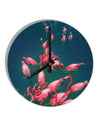 Bright Pink Painted Flamingos 10 InchRound Wall Clock All Over Print-Wall Clock-TooLoud-White-Davson Sales