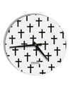 Christian Crosses 10 InchRound Wall Clock All Over Print-Wall Clock-TooLoud-White-Davson Sales