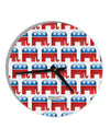 Republican Symbol All Over 10 InchRound Wall Clock All Over Print-Wall Clock-TooLoud-White-Davson Sales