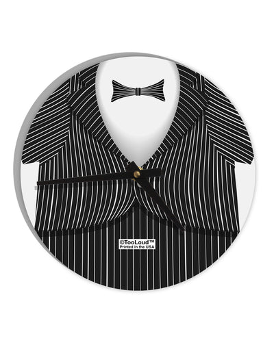 Skeleton Tuxedo Suit Costume 10 InchRound Wall Clock All Over Print-Wall Clock-TooLoud-White-Davson Sales