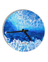 Blue Agate Geode Print 10 InchRound Wall Clock All Over Print-Wall Clock-TooLoud-White-Davson Sales