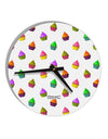 Real Cupcakes AOP 10 InchRound Wall Clock All Over Print-Wall Clock-TooLoud-White-Davson Sales