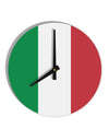 Italian Flag All Over 10 InchRound Wall Clock All Over Print-Wall Clock-TooLoud-White-Davson Sales