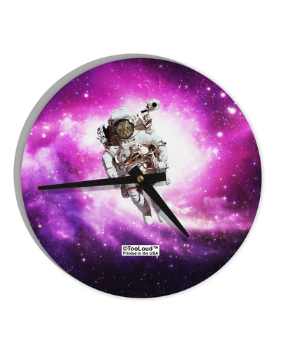 Astronaut Cat AOP 10 InchRound Wall Clock All Over Print-Wall Clock-TooLoud-White-Davson Sales