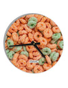 Orange and Green Cereal All Over 10 InchRound Wall Clock All Over Print-Wall Clock-TooLoud-White-Davson Sales