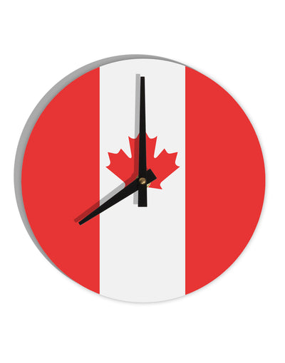 Canadian Flag All Over 10 InchRound Wall Clock All Over Print by TooLoud-Wall Clock-TooLoud-White-Davson Sales