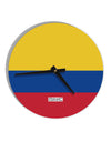 Colombia Flag AOP 10 InchRound Wall Clock All Over Print-Wall Clock-TooLoud-White-Davson Sales