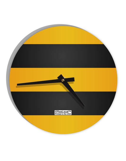 Bee Stripe Costume 10 InchRound Wall Clock All Over Print-Wall Clock-TooLoud-White-Davson Sales
