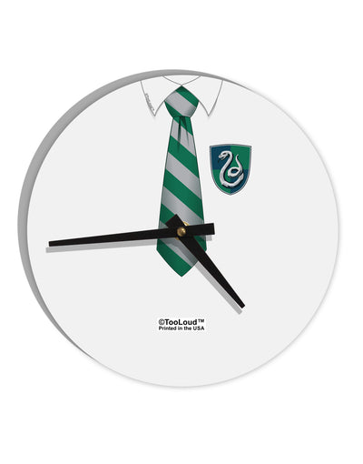 Wizard Uniform Green and Silver 10 InchRound Wall Clock All Over Print-Wall Clock-TooLoud-White-Davson Sales