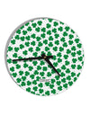 Find the 4 Leaf Clover Shamrocks 10 InchRound Wall Clock All Over Print-Wall Clock-TooLoud-White-Davson Sales